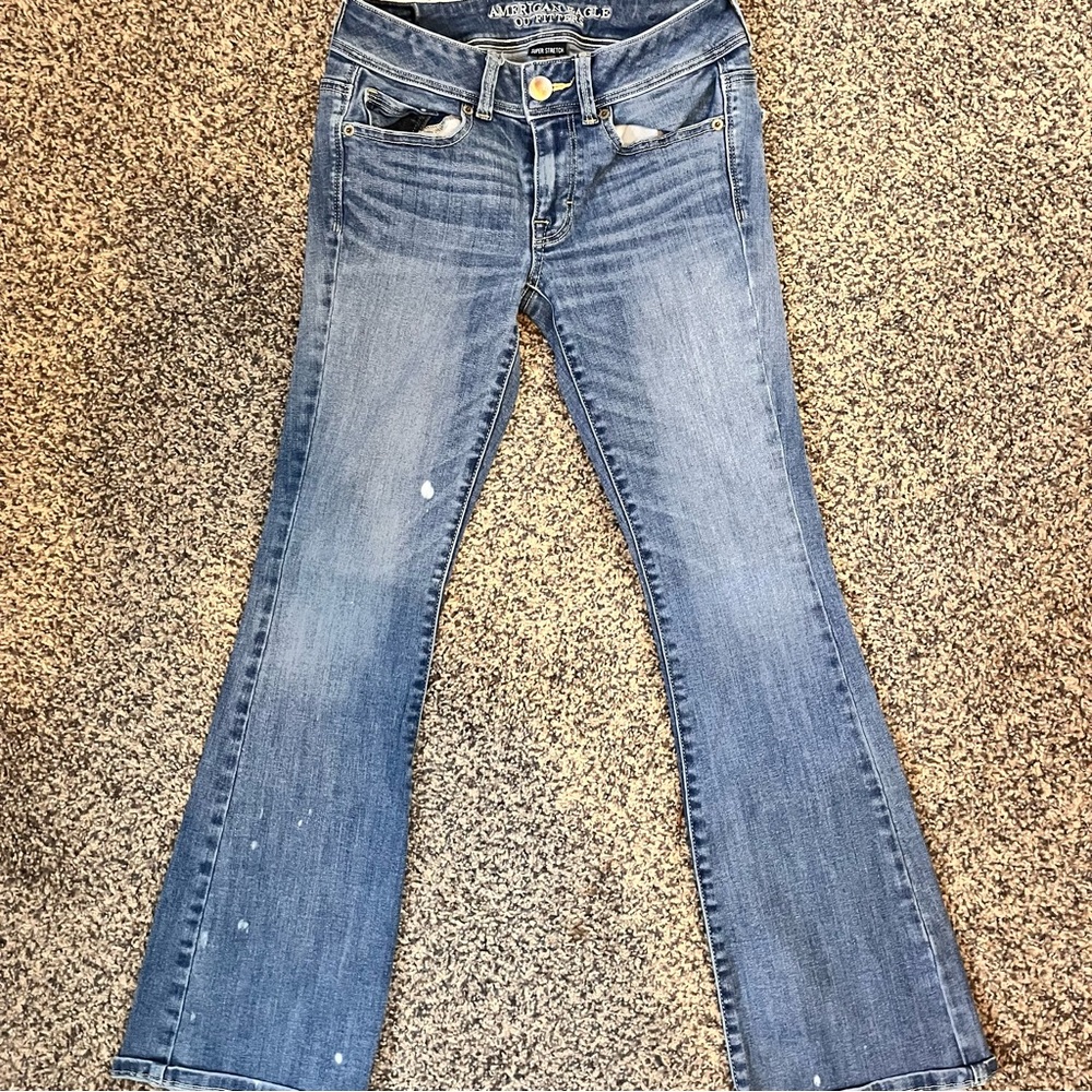 American Eagle Outfitters Flare Blue Jeans